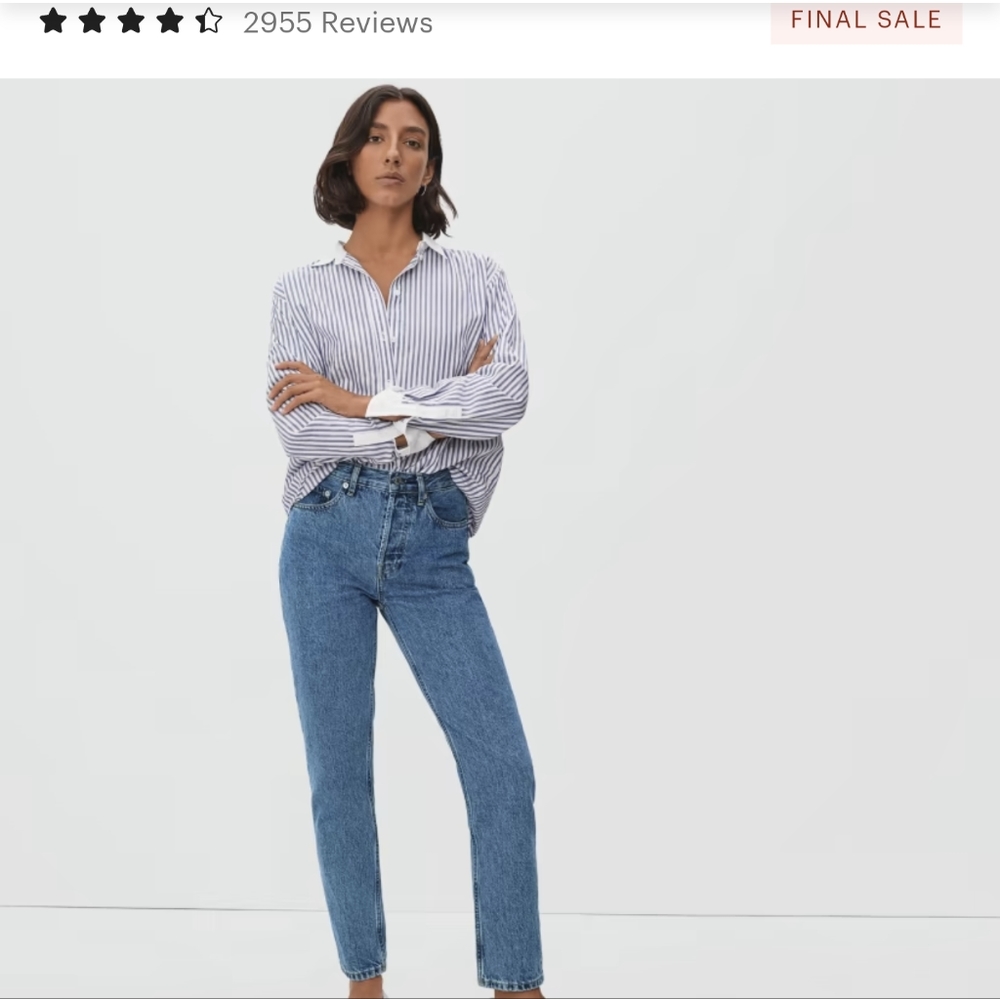 Everlane 90s Cheeky Jean size 27 Medium Blue